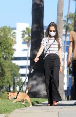 LILY COLLINS and Charlie McDowell Out in Beverly Hills 04/28/2020