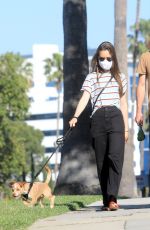 LILY COLLINS and Charlie McDowell Out in Beverly Hills 04/28/2020
