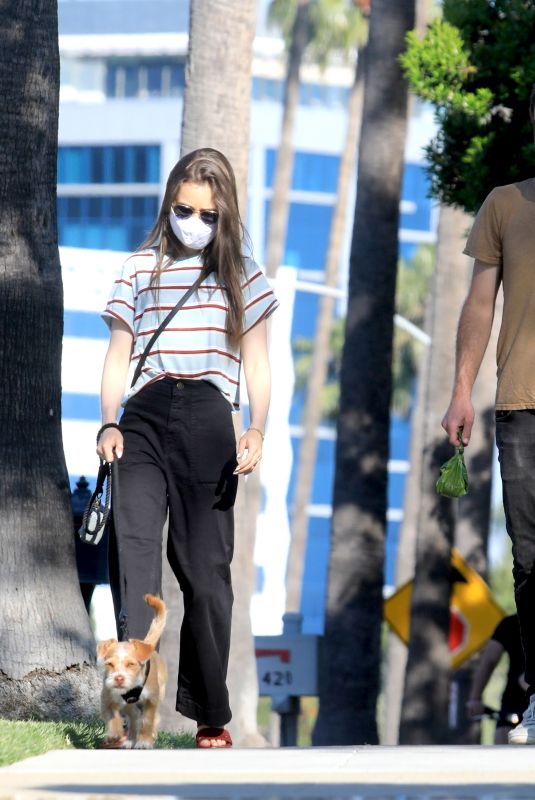 LILY COLLINS and Charlie McDowell Out in Beverly Hills 04/28/2020