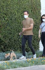 LILY COLLINS and Charlie McDowell Out in Beverly Hills 04/28/2020