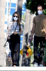 LILY COLLINS and Charlie McDowell Out in Beverly Hills 04/28/2020