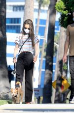 LILY COLLINS and Charlie McDowell Out in Beverly Hills 04/28/2020