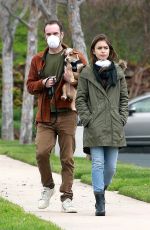 LILY COLLINS and Charlie McDowell Out in Los Angeles 04/10/2020