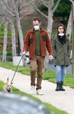 LILY COLLINS and Charlie McDowell Out in Los Angeles 04/10/2020