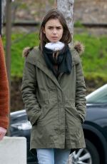 LILY COLLINS and Charlie McDowell Out in Los Angeles 04/10/2020