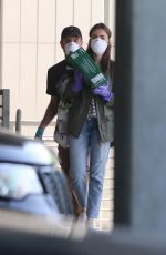 LILY COLLINS and Charlie McDowell Out Shopping in Los Angeles 04/03/2020