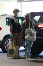 LILY COLLINS and Charlie McDowell Out Shopping in Los Angeles 04/03/2020