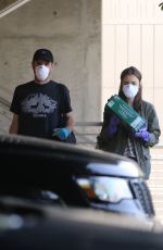 LILY COLLINS and Charlie McDowell Out Shopping in Los Angeles 04/03/2020