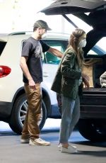 LILY COLLINS and Charlie McDowell Out Shopping in Los Angeles 04/03/2020