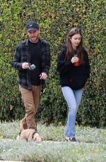 LILY COLLINS and Charlie McDowell Out with Her Dog in Los Angeles 04/04/2020