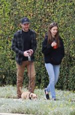 LILY COLLINS and Charlie McDowell Out with Her Dog in Los Angeles 04/04/2020