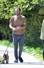 LILY COLLINS and Charlie McDowell Out with Their Dog in Beverly Hills 04/01/2020