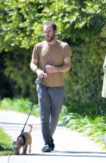 LILY COLLINS and Charlie McDowell Out with Their Dog in Beverly Hills 04/01/2020
