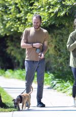 LILY COLLINS and Charlie McDowell Out with Their Dog in Beverly Hills 04/01/2020