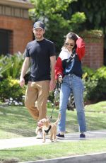 LILY COLLINS and Charlie McDowell Out with Their Dog in Beverly Hills 04/07/2020