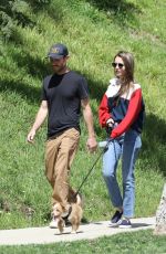 LILY COLLINS and Charlie McDowell Out with Their Dog in Beverly Hills 04/07/2020