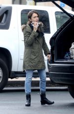 LILY COLLINS Leaves a Grocery Store in Los Angeles 04/09/2020