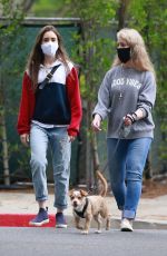 LILY COLLINS Out with Her Mother in Beverly Hills 04/29/2020