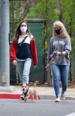LILY COLLINS Out with Her Mother in Beverly Hills 04/29/2020