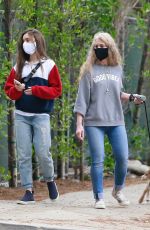 LILY COLLINS Out with Her Mother in Beverly Hills 04/29/2020