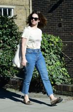 LILY JAMES in Denim Out and About in London 04/05/2020