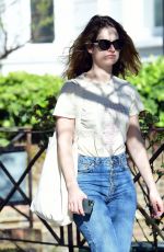 LILY JAMES in Denim Out and About in London 04/05/2020