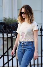 LILY JAMES in Denim Out and About in London 04/05/2020