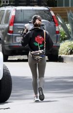 LUCY HALE Arrives at Her Home in West Hollywood 04/04/2020