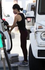 LUCY HALE at a Gas Station in Studio City 04/25/2020