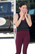LUCY HALE at a Gas Station in Studio City 04/25/2020