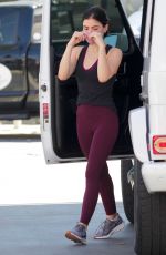 LUCY HALE at a Gas Station in Studio City 04/25/2020