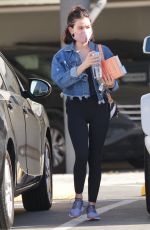 LUCY HALE Gets Coffee at Starbucks Drive-thru in Los Angeles 04/23/2020