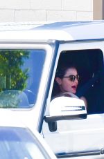 LUCY HALE Gets Coffee at Starbucks Drive-thru in Los Angeles 04/23/2020