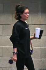 LUCY HALE Leaves a Private Gym in Los Angeles 04/01/2020