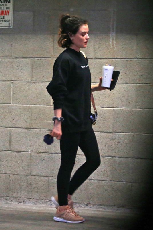 LUCY HALE Leaves a Private Gym in Los Angeles 04/01/2020