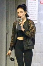 LUCY HALE Leaves a Private Training Session in Los Angeles 04/10/2020