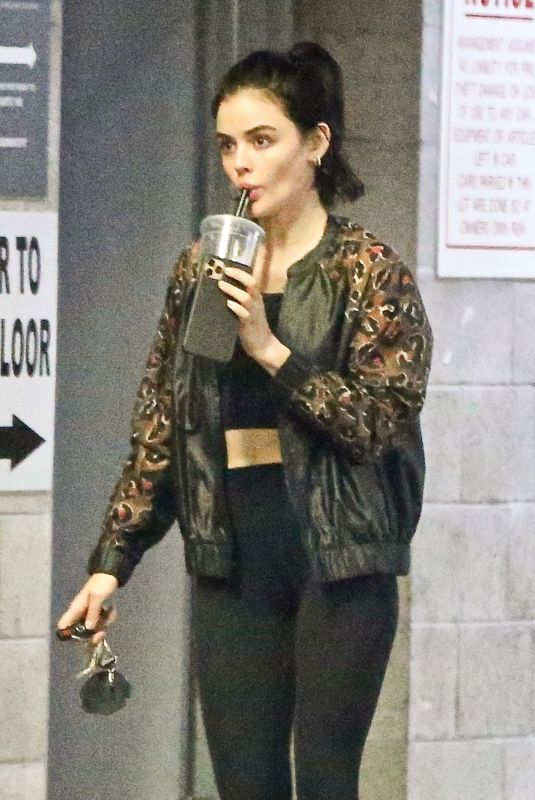 LUCY HALE Leaves a Private Training Session in Los Angeles 04/10/2020