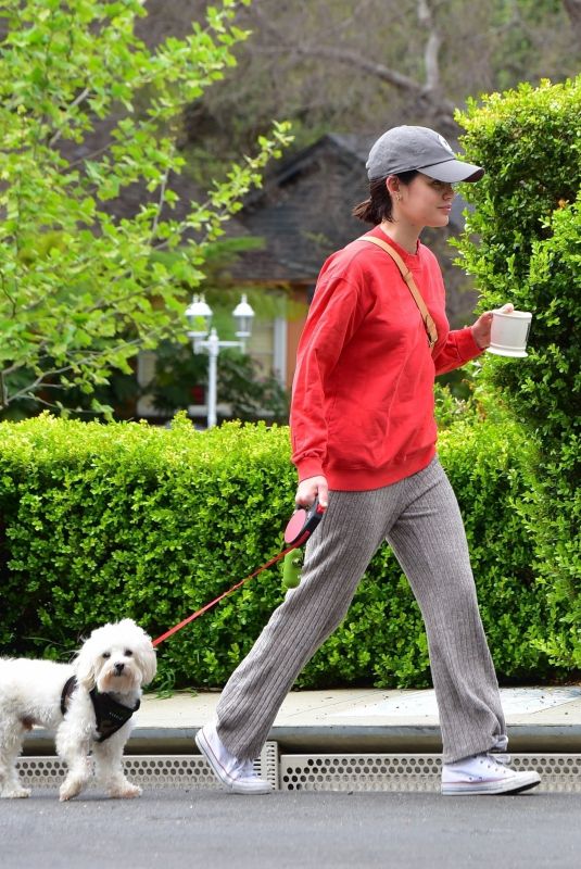 LUCY HALE Out with Elvis in Los Angeles 04/08/2020