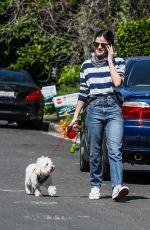 LUCY HALE Out with Elvis in Los Angeles 04/21/2020