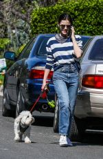 LUCY HALE Out with Elvis in Los Angeles 04/21/2020