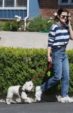 LUCY HALE Out with Elvis in Los Angeles 04/21/2020