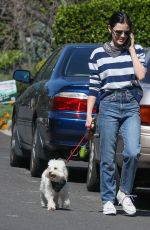 LUCY HALE Out with Elvis in Los Angeles 04/21/2020