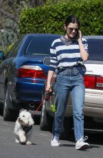 LUCY HALE Out with Elvis in Los Angeles 04/21/2020