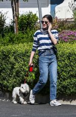 LUCY HALE Out with Elvis in Los Angeles 04/21/2020