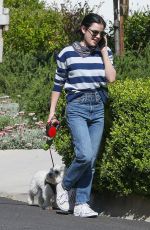 LUCY HALE Out with Elvis in Los Angeles 04/21/2020