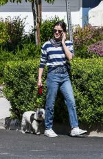 LUCY HALE Out with Elvis in Los Angeles 04/21/2020