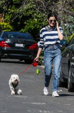 LUCY HALE Out with Elvis in Los Angeles 04/21/2020