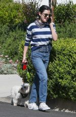 LUCY HALE Out with Elvis in Los Angeles 04/21/2020