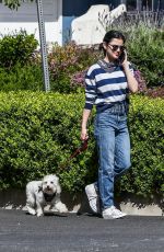 LUCY HALE Out with Elvis in Los Angeles 04/21/2020