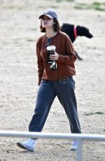 LUCY HALE Out with Her Dog at a Park in Los Angeles 04/02/2020